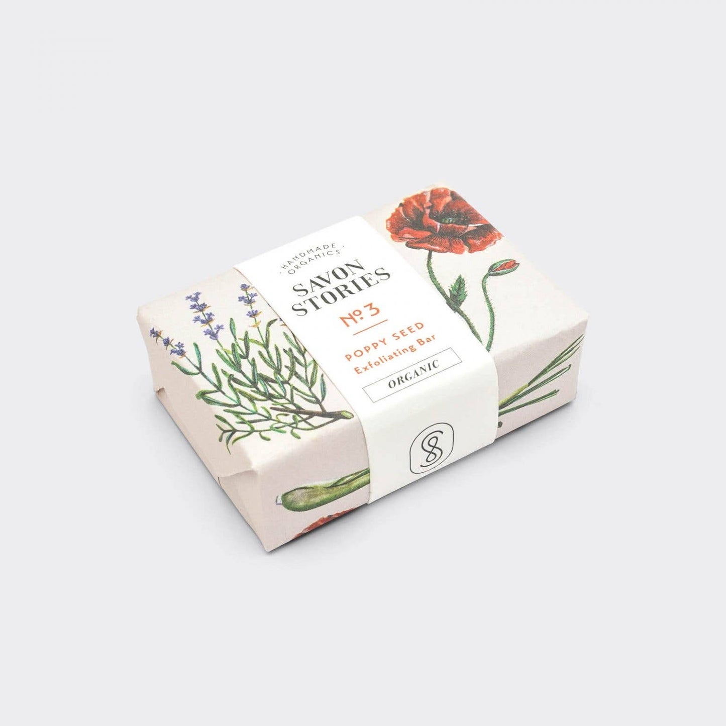 Jabón exfoliante orgánico y natural N°3 con semillas de amapola