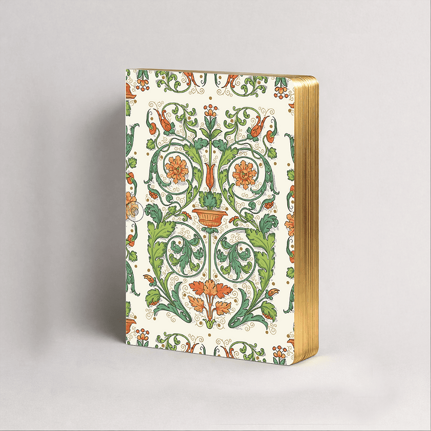 CUADERNO A6 ORO - FLORA