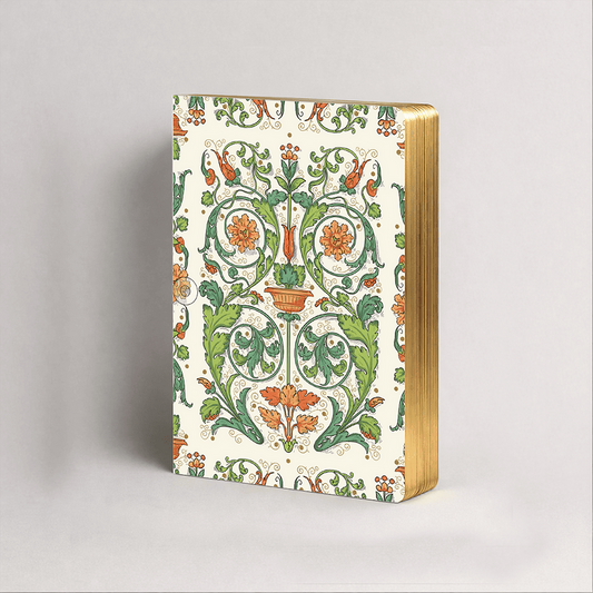 CUADERNO A6 ORO - FLORA
