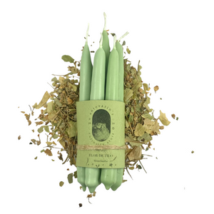 Vela ritual verde claro TILO (abundancia)  15gr x 13cm