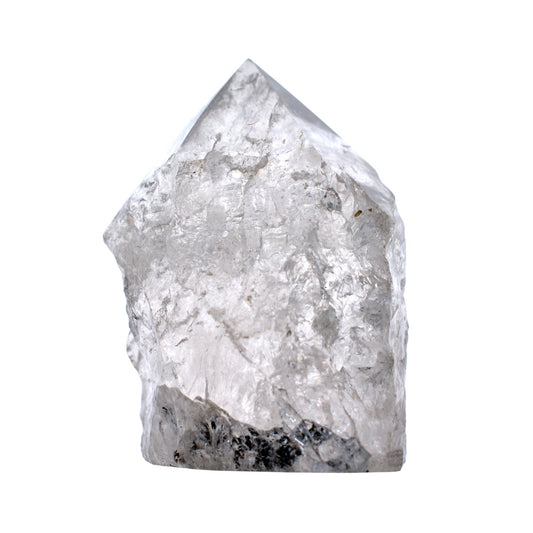 Punta de cuarzo blanco semipulida 361,3gr