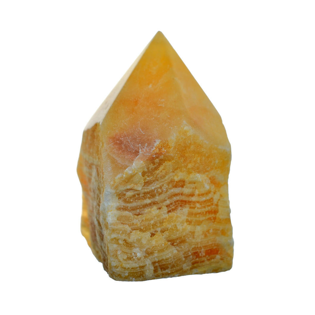 Semipunta de calcita naranja