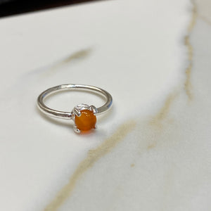 Anillo Cornalina Plata