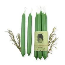 Cargar imagen en el visor de la galería, Vela ritual verde ROMERO (Salud y Buena suerte)  15gr x 13cm
