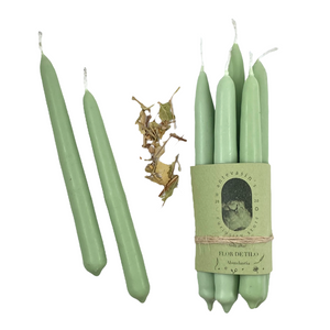 Vela ritual verde claro TILO (abundancia)  15gr x 13cm